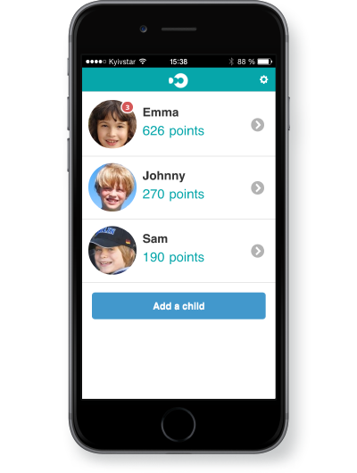 DooApp, the mobile application for parents to reward children